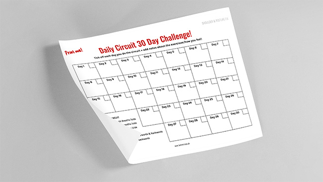Printable Worksheets for Shoulder & Posture Fix